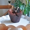 Revêtement de cuisson Tulip Cup Wood Pulp de petit pain de petit gâteau de moule de papier étanche de Brown